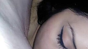 sexy latina takes rough facefucking while high on intense thrill