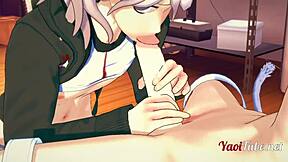 Ouma And Nagito's Intense Blowjob And Doggy Bareback Creampie In Yaoi 3D