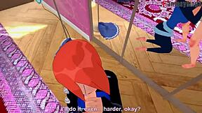 gwen tennyson banging hard in mirror for ben 10 fantasy