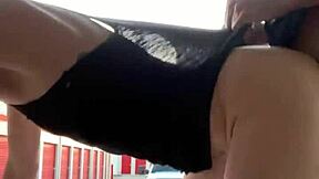 Neighbors Wife FUCKS 19yo in Uhaul Truck, Blowjob Creampie Outdoor Skinny Small Tits