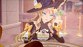 Navia Devours Aether in Wild Night Cartoon Action