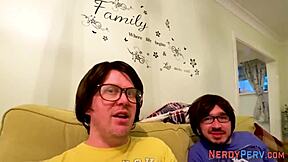 Amateur tricked into giving blowjob to nerd