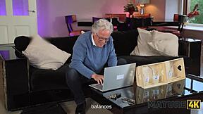 mature housewife turns her business into hot sex with neighbor while husband waits