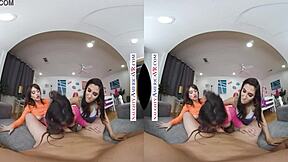 Naughty America! Brooklyn Gray, Gianna Dior, Liv Wild bang in VR dorm!