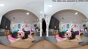 Naughty America! Brooklyn Gray, Gianna Dior, Liv Wild bang in VR dorm!