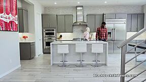 teen cleaner gets pounded by owner's big black cock