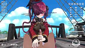 He says, 'i'm horny sailing and want to fuck the big-breasted captain in this game'