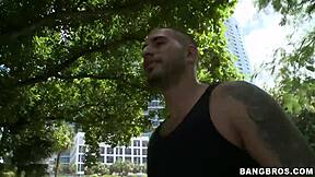 Latina's Big Tits Exposed in Public Outdoor Emotion