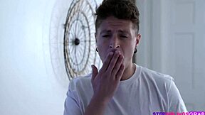 Chanel Camryn rides cock in doggystyle, masturbates, and gets cumshot