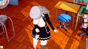 maeriberry hahn gets tits groped in touhou hentai