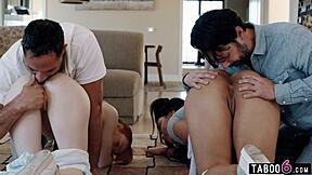 Gaming Teen 18+ Stepdaughters Both Fucked By Their Perverted Stepdads