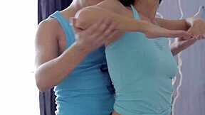 sporty couple anita sparkle in suggestive anal action with cumshot