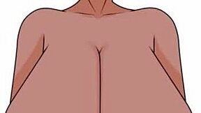 Hentai painting features big tits asian babe