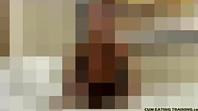 femdom commands you to lick your cum off the floor in this cei pov