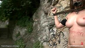 Czech Babe with Natural Big Tits Banged Hard in Public