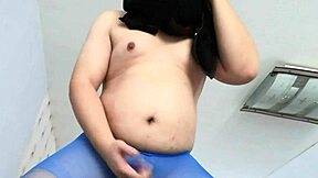 gay boy silk stockings tease in provocative pose