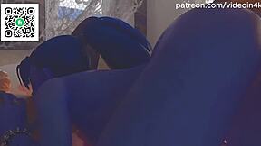 Overwatch DVA Tracer Widow Licking Mercy's Pussy in 3D Hentai
