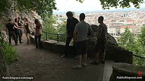 Czech Babe with Natural Big Tits Banged Hard in Public