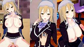 maeriberry hahn gets tits groped in touhou hentai