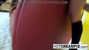 Pornstars fuck intensely, he cums inside her