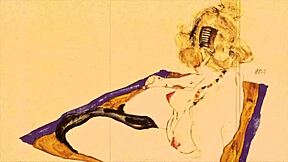 Vintage erotic cartoon art from antique anime hentai