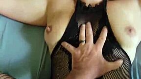 Dirty talking hotwife gets her pussy pounded before receiving a facial cumshot.