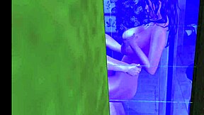 Neighbor got us on cam while at the shower