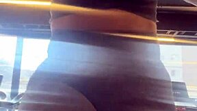 training at the gym, truckers honk at my sweaty ass, making my pussy so wet, what a thrill!