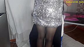 hot wife in dress seduced by friend