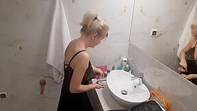 Jenny The Blonde Prepares For A Night Out At The Disco Club