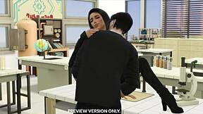 damon and elena in classroom 3d hentai scene