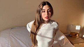 teen convinces with ass