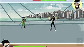 Kitten cheats, breaks Starfire's ass with anal, touches Raven for future fucking in 18Titans Chapter 3