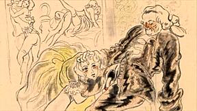 Vintage erotic illustrations bring retro cartoon heat in every detail. Old-school anime vibes hit hard.