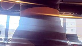 training at the gym, truckers honk at my sweaty ass, making my pussy so wet, what a thrill!