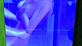 Neighbor got us on cam while at the shower