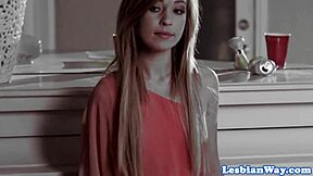 Gorgeous teen 18+s outdoor scissoring and licking