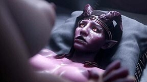 Milf calda sovrasta demonessa futanari timida in anime selvaggio