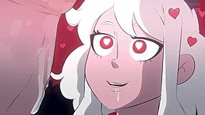 Modeus the lustful demon helltaker parody deepthroats monster cock