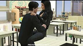 데이먼과 엘레나, 교실 3D 헨타이 씬