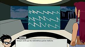 Kitten cheats, breaks Starfire's ass with anal, touches Raven for future fucking in 18Titans Chapter 3