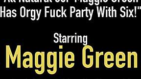 all natural 36f maggie green hosts a fun group party with toys