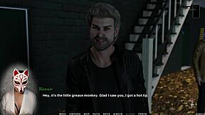 in the race of life ep 7, the anime hentai girl races while her boobs bounce wildly in the game