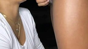 Can you believe this sexy Latina deepthroating a monster black cock?