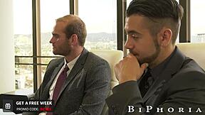 Dante colle in threesome with strapon and cock!