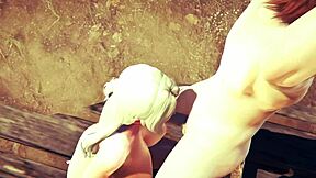 Naruto Hentai - Tsunade Threesome Sucking with Messy Creampie