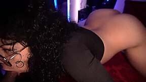 fucking my ebony step-sister's big ass pussy with deepthroat and facial