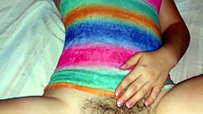 My stepsister moans as I penetrate her hairy pussy