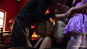 Lucky Dude Gets Monster Cock Pleased By Three Sexy Chicks With Big Tits In Cowgirl And Blowjob