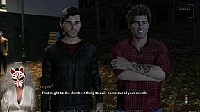 in the race of life ep 7, the anime hentai girl races while her boobs bounce wildly in the game